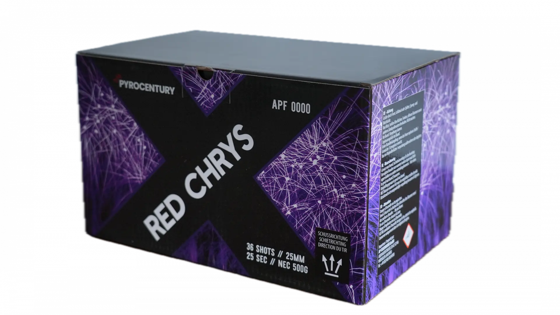 Red Chrys 36sh Fan Pyrocentury